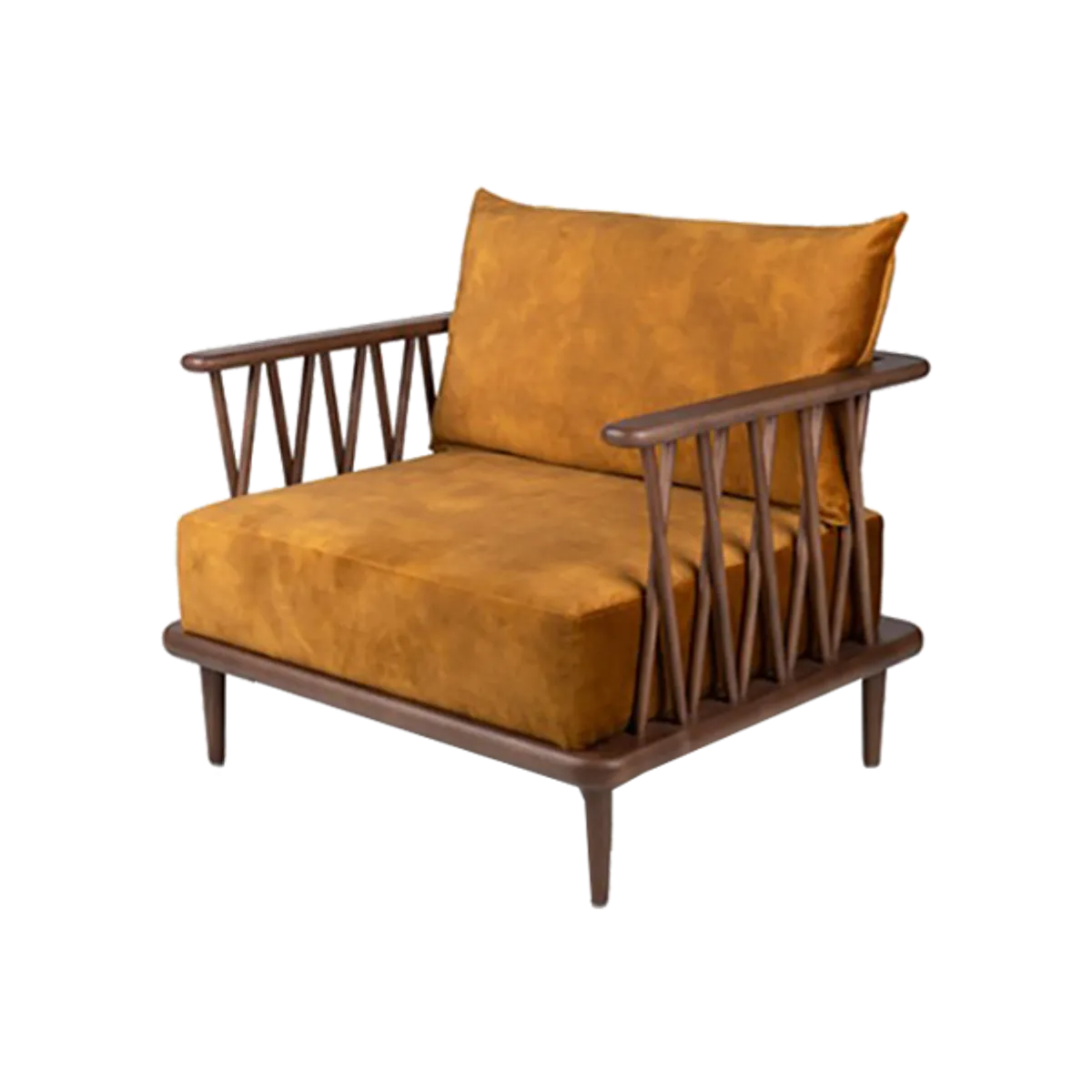 Web Nature Lounge Chair Wooden Framed Furniture By Insideoutcontracts