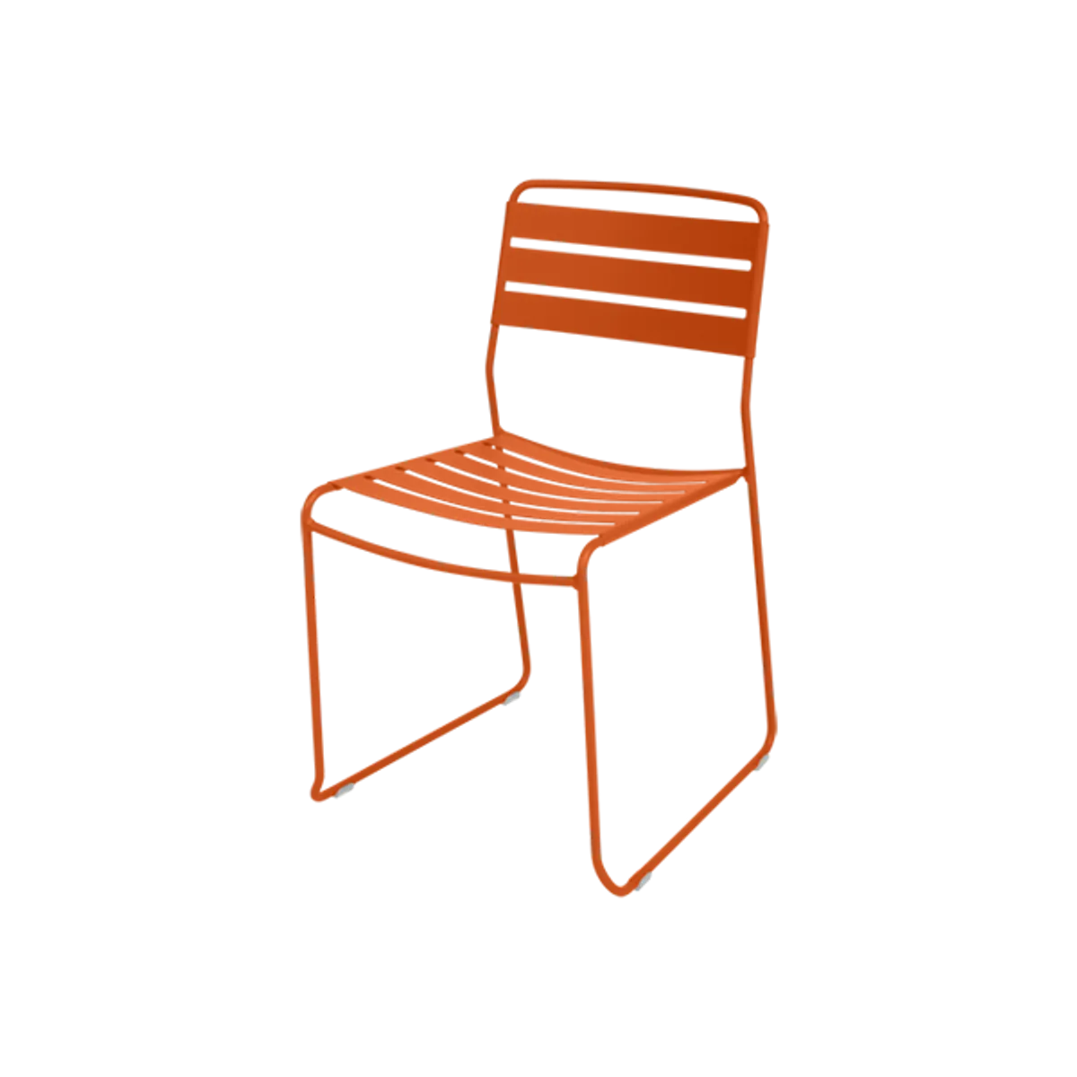 Web Surprising Sled Based Outdoor Chair For Cafe And Restaurants Orange