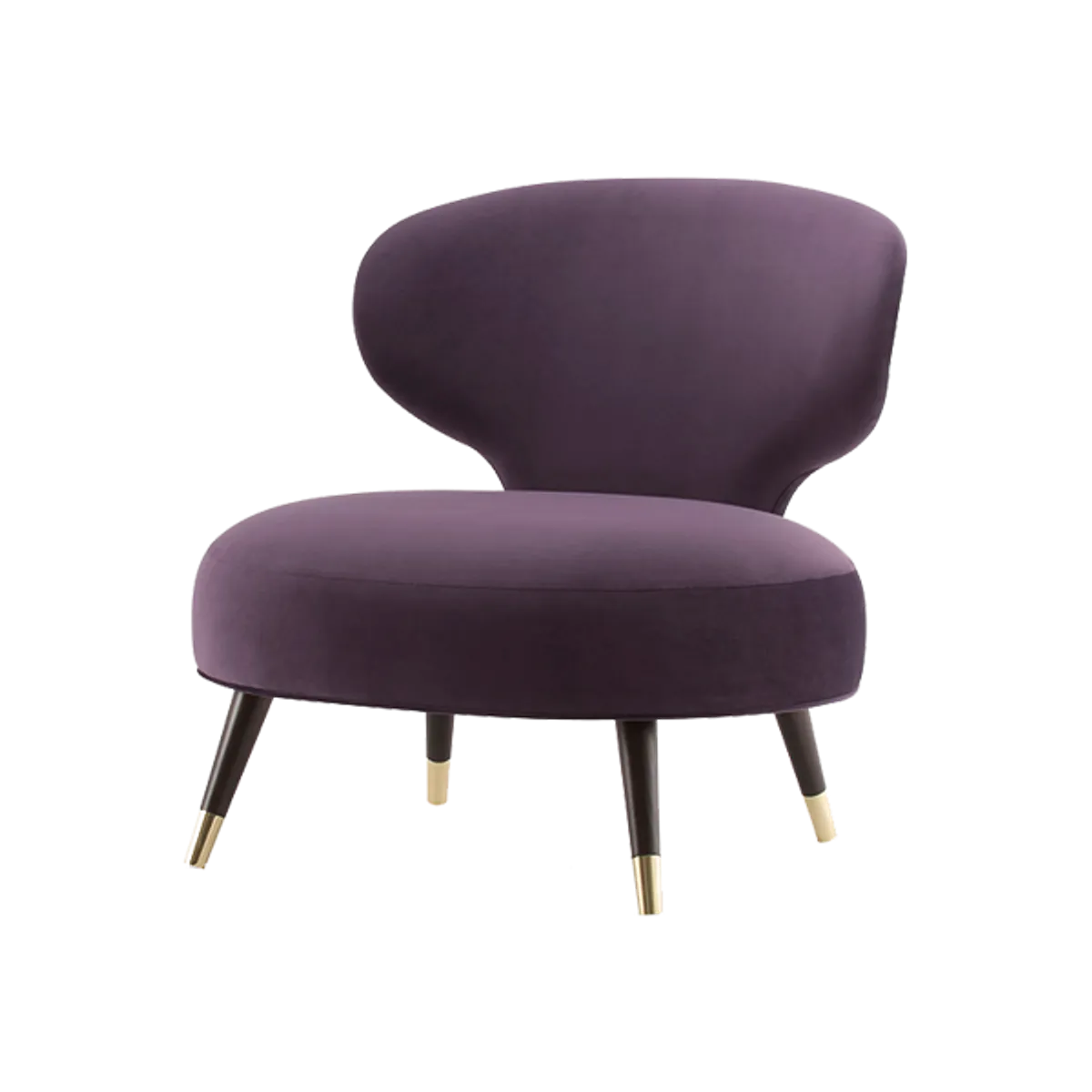Web Sylvia Lounge Chair Purple Upholstery And Wooden Legs Hotel Furniture By Insideoutcontracts