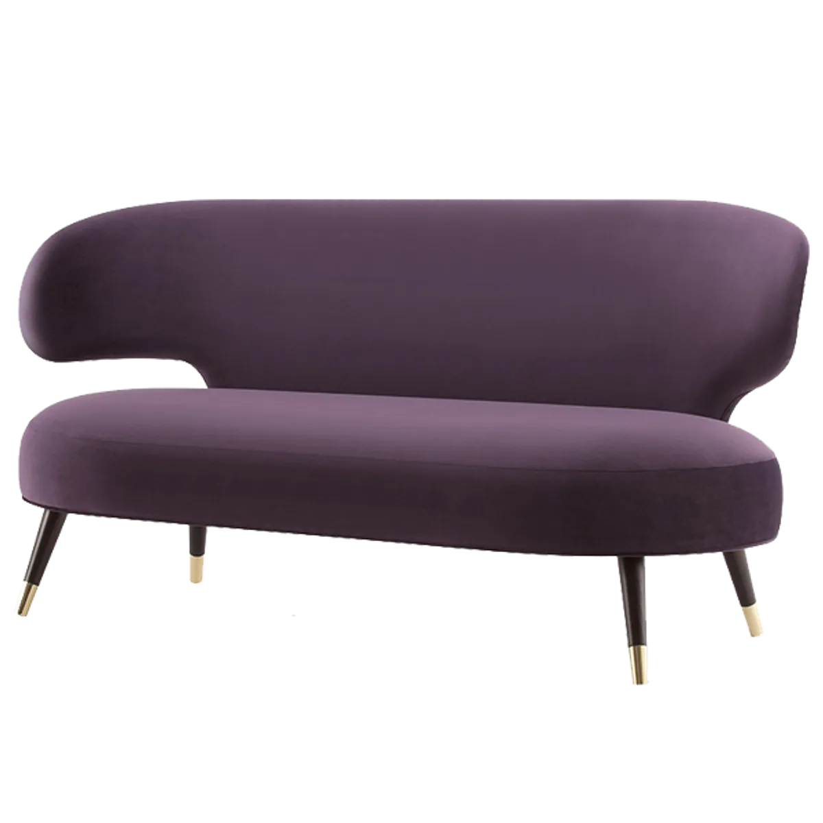Web Sylvia Sofa Purple Upholstery And Wooden Legs Hotel Furniture By Insideoutcontracts