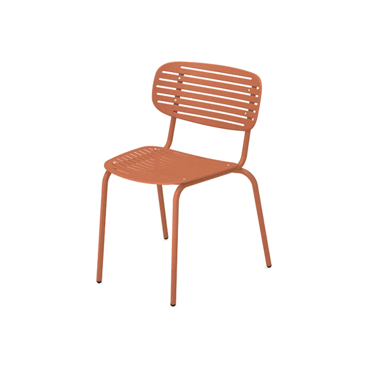 Web Mom Side Chair In Orange Metal Furniture For Outdoors