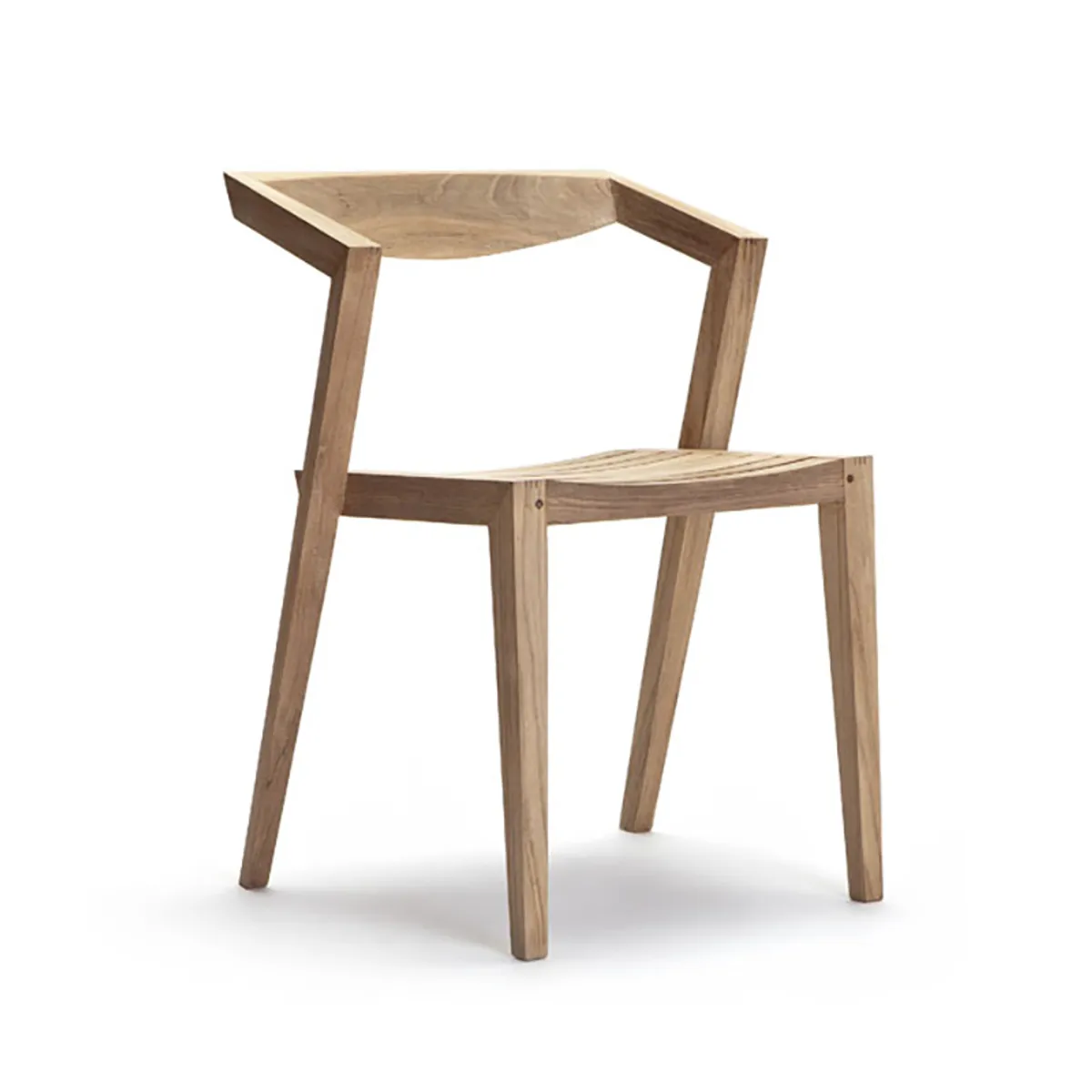 Borough Side Chair Stacking Outdoor Furniture In Teak Wood 075