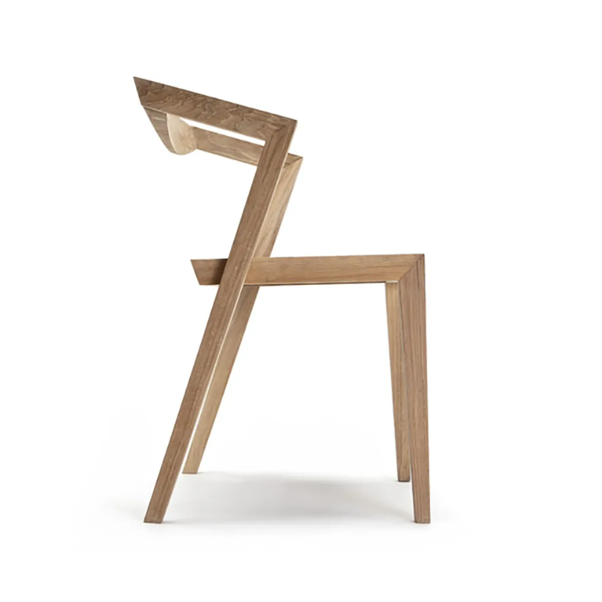 Borough Side Chair Stacking Outdoor Furniture In Teak Wood 076