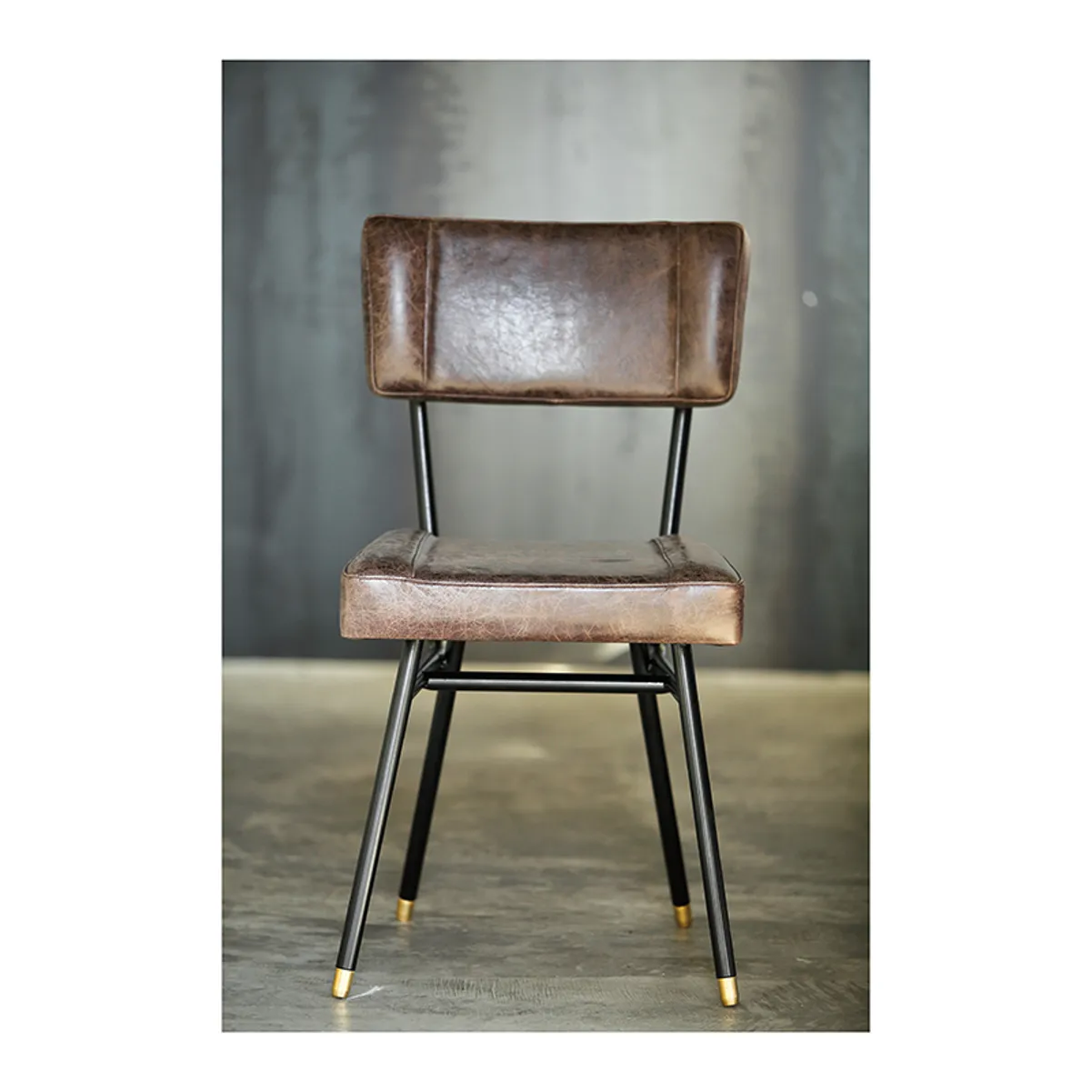 Hub Side Chair Brown Front