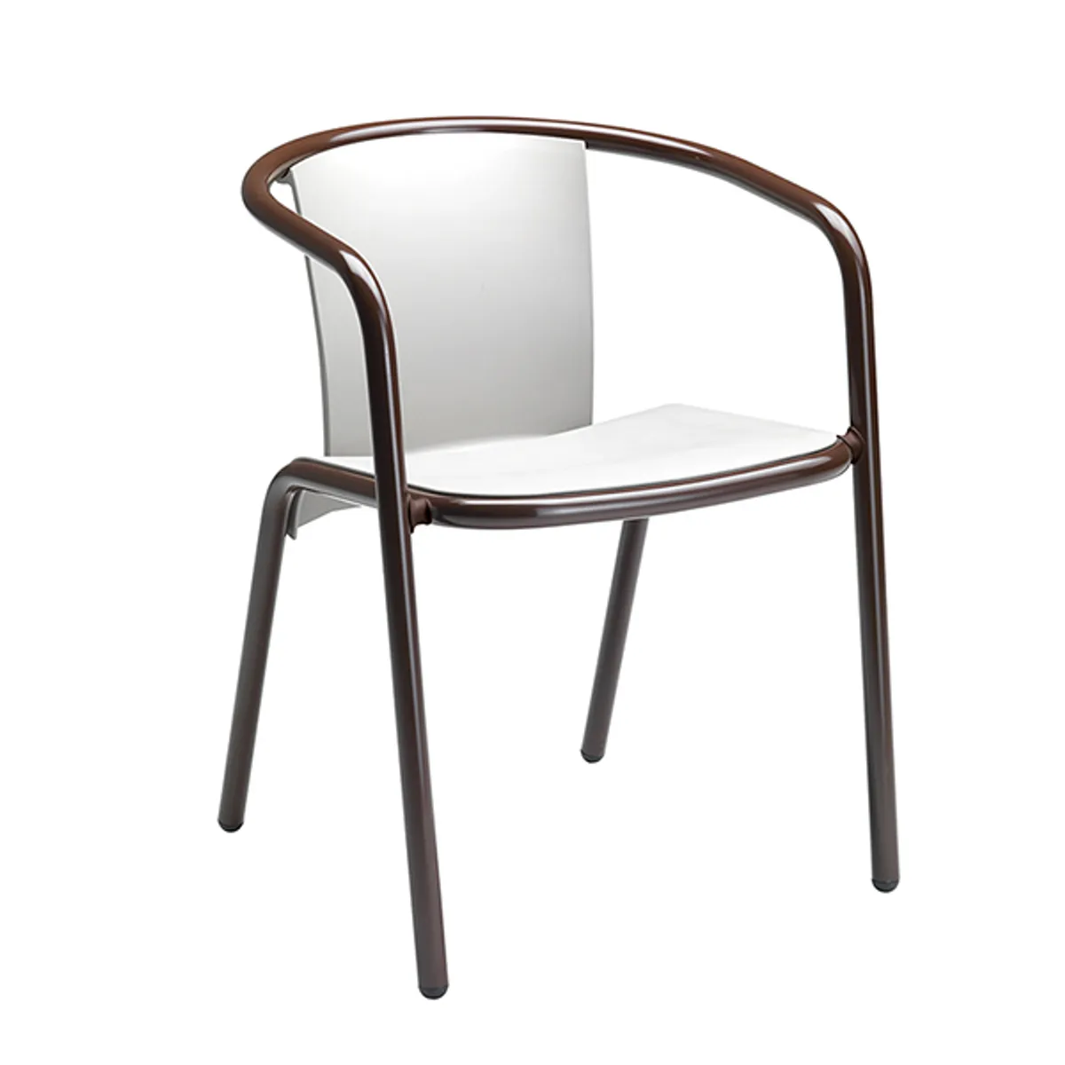 Mare Armchair For Outdoors In Brown And White Finish