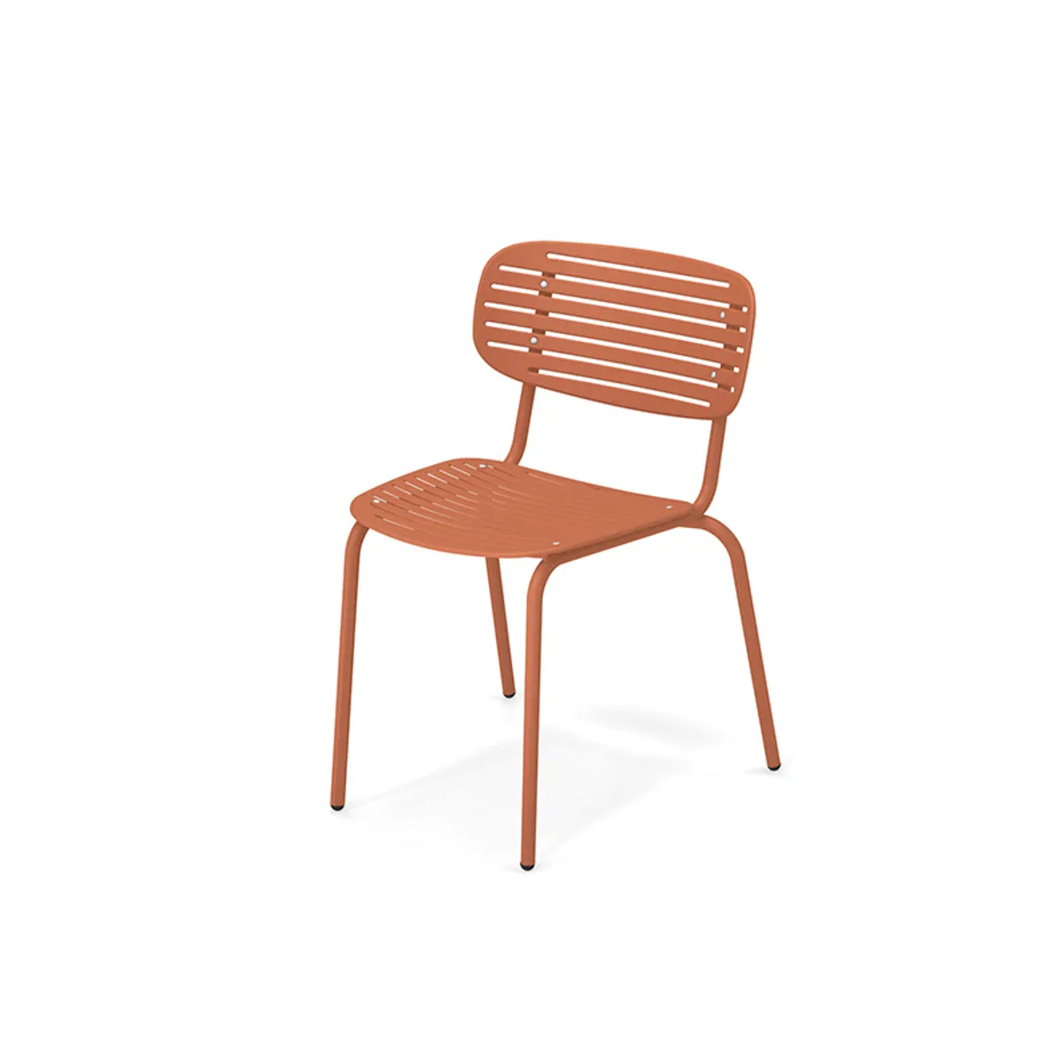 Mom Side Chair In Orange Metal Furniture For Outdoors