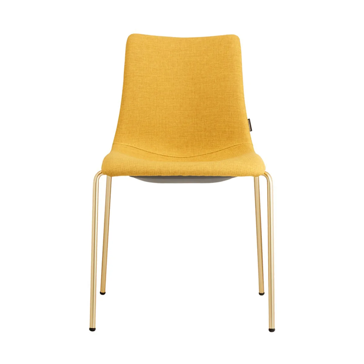 Selina Side Chair With Metal Legs And Yellow Upholstery Stacking Chair For Cafes By Insideoutcontracts 090