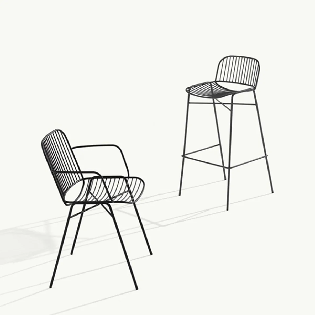 Shade Armchair And Barstool Together