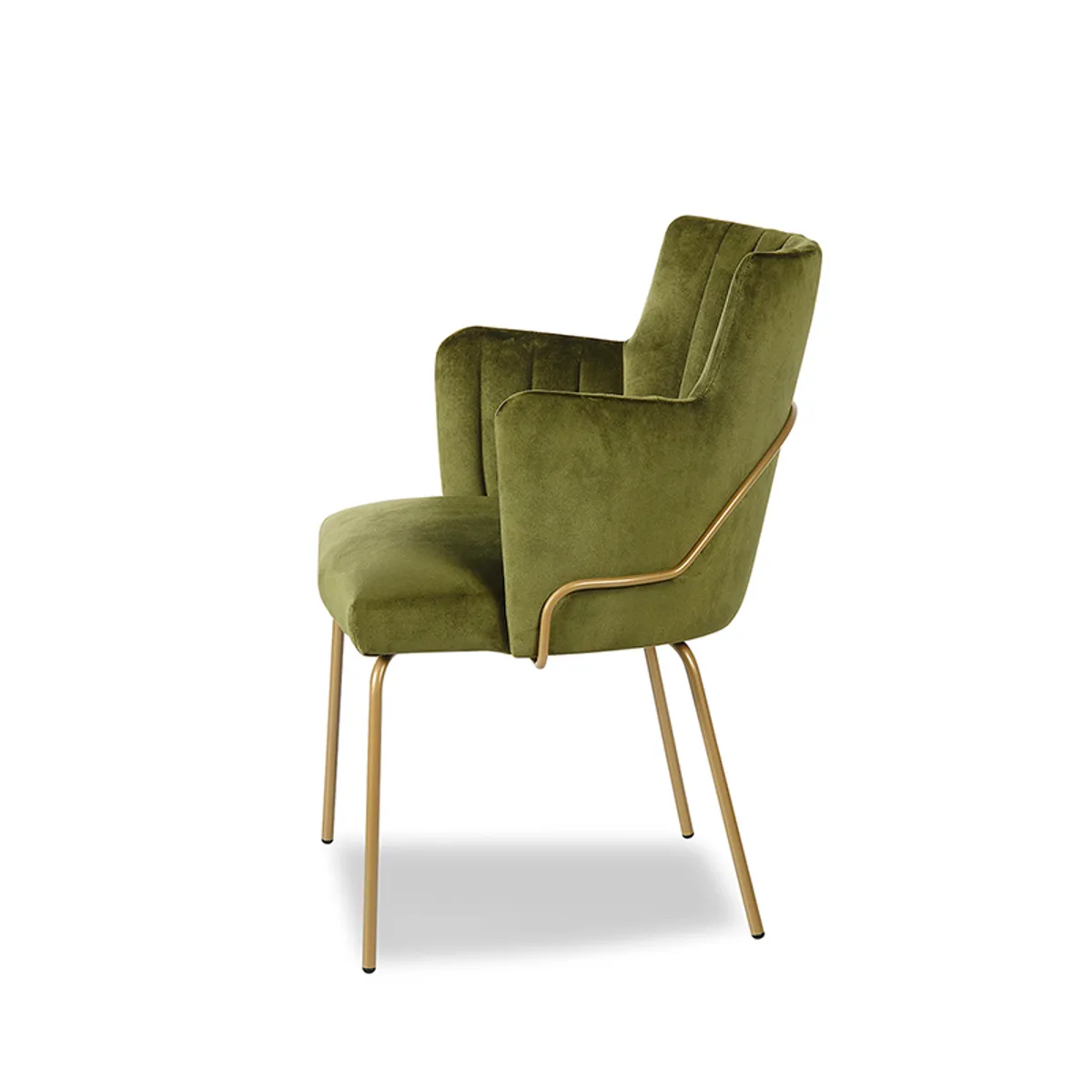Shaftesbury Metal Arm Chair Green