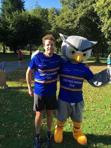 Andy Smith & Leeds Frontrunners' mascot
