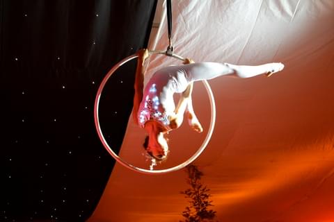 Aerial Hoops Circus Performers and LED Performers Gecko Live Entertainment