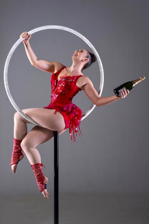 Aerial Hoops London Circus Performers for hire Gecko Live Entertainment