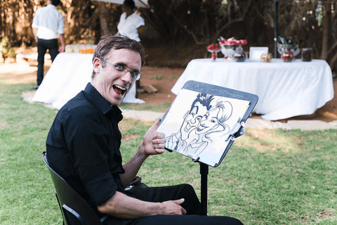 Caricaturist Alan Oxford Artist for hire Gecko Live Entertainment