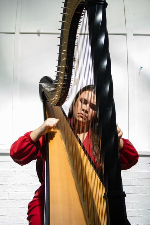 Harpist Gabiella Event Harpist for hire Gecko Live Entertainment