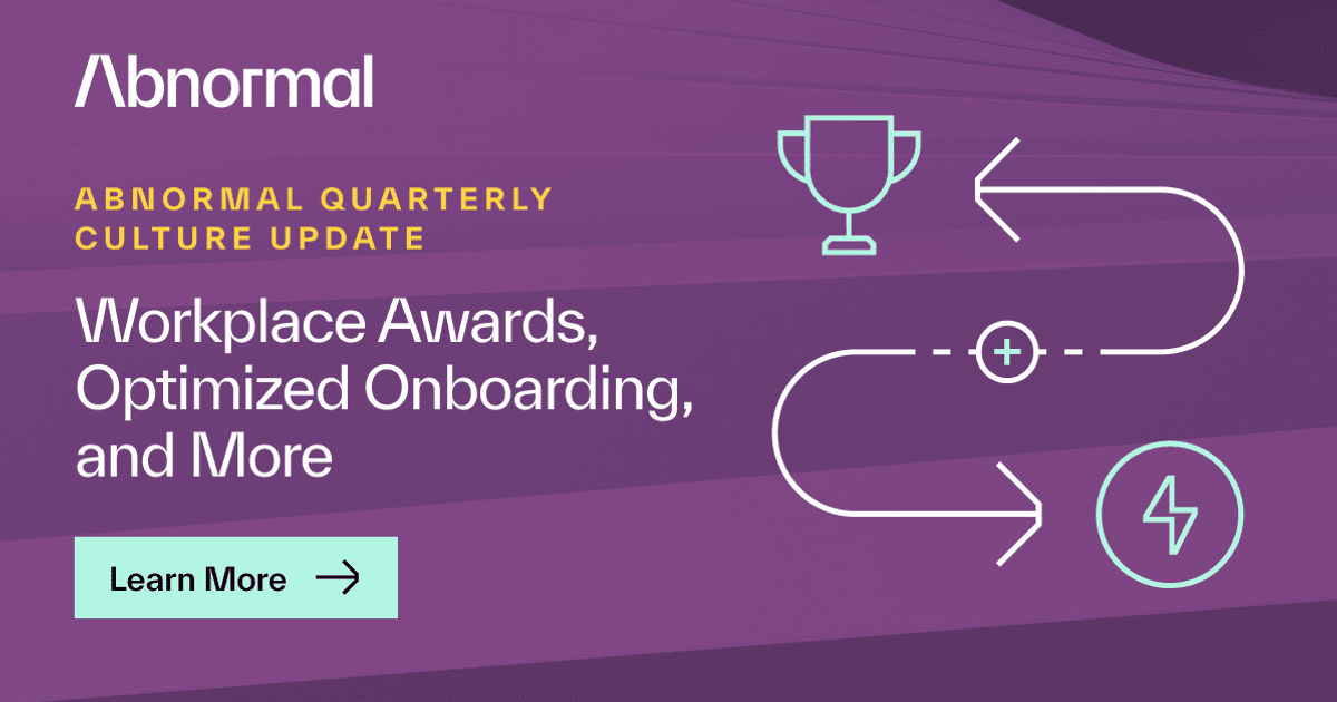 Workplace Awards Optimized Onboarding And More Abnormal