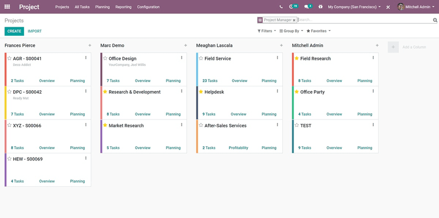 Odoo screenshot