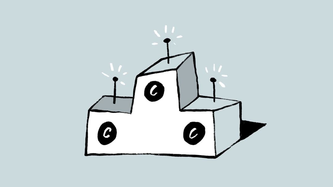 An illustration of a podium stand for 1st 2nd 3rd
