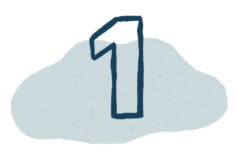 An illustration of the number one
