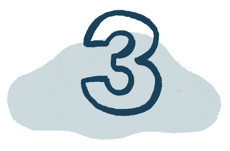 An illustration of the number three