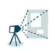 An illustration of a projector projecting onto a screen