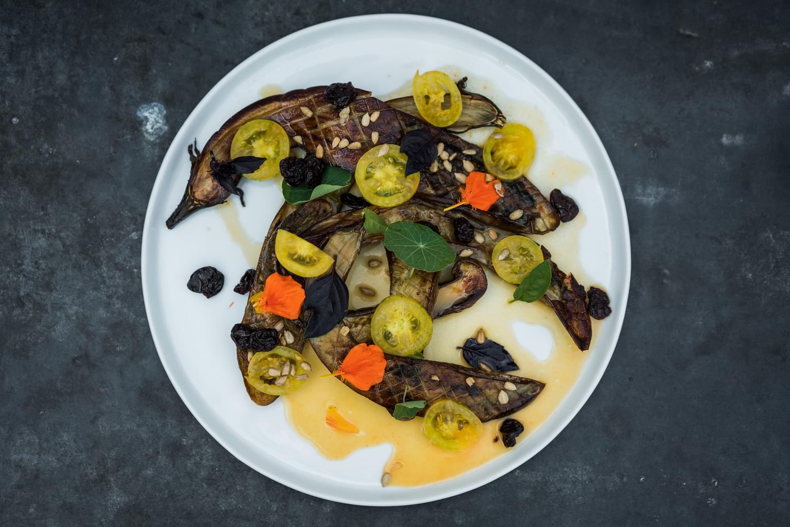 Dining Eggplant Plate 19 L