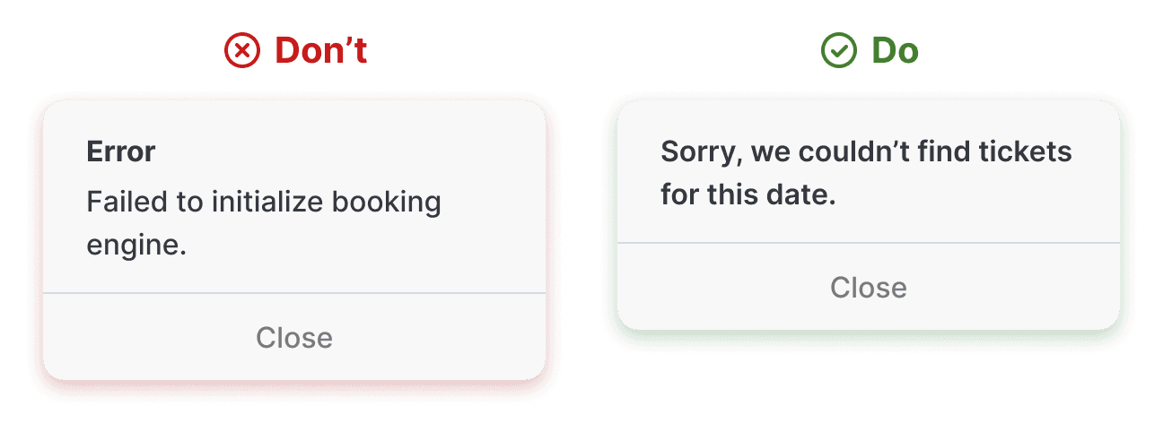 Error - Do and Don't