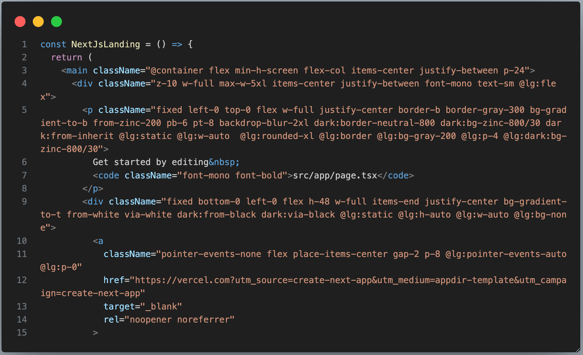 screenshot of improved NextJS Typescript code