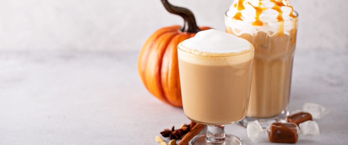 Pumpkin spiced latte with caramel