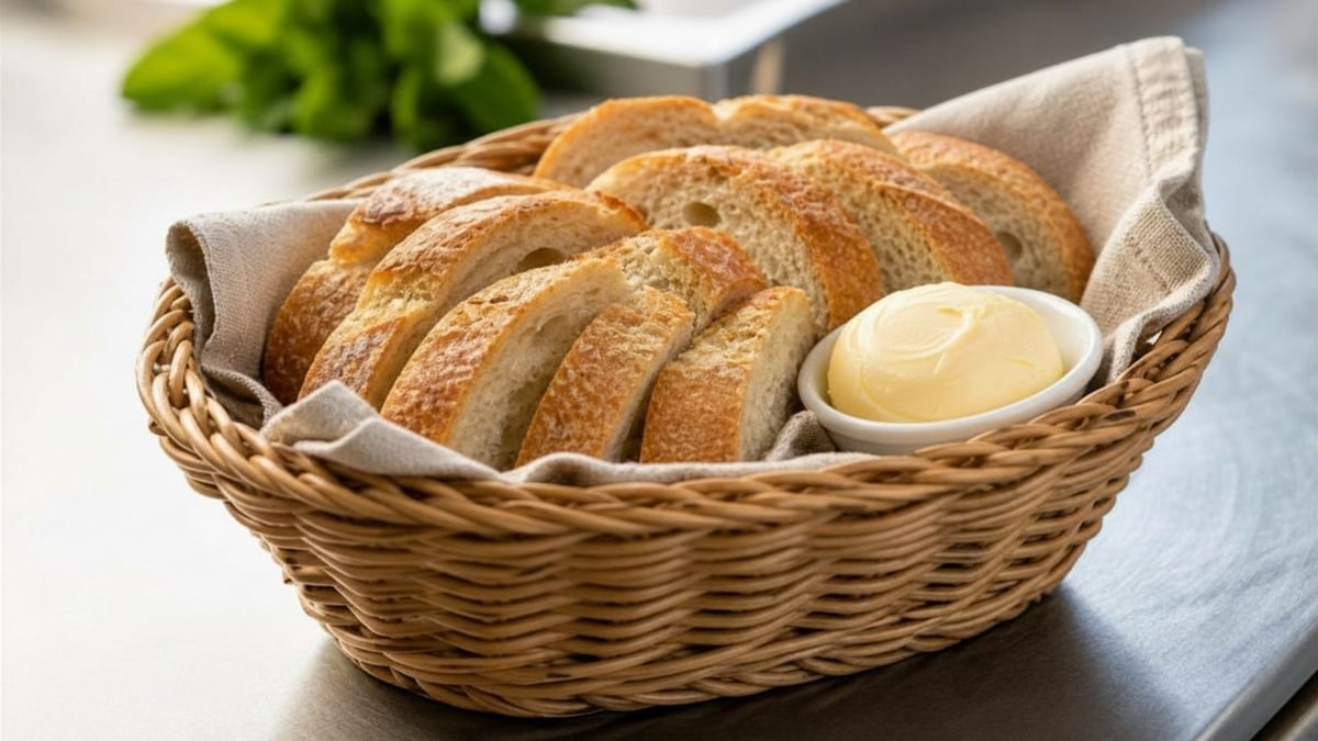 Brotkorb mit Butter