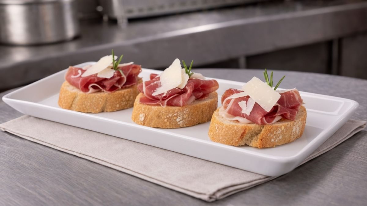 Canapé mit Deli Pastrami