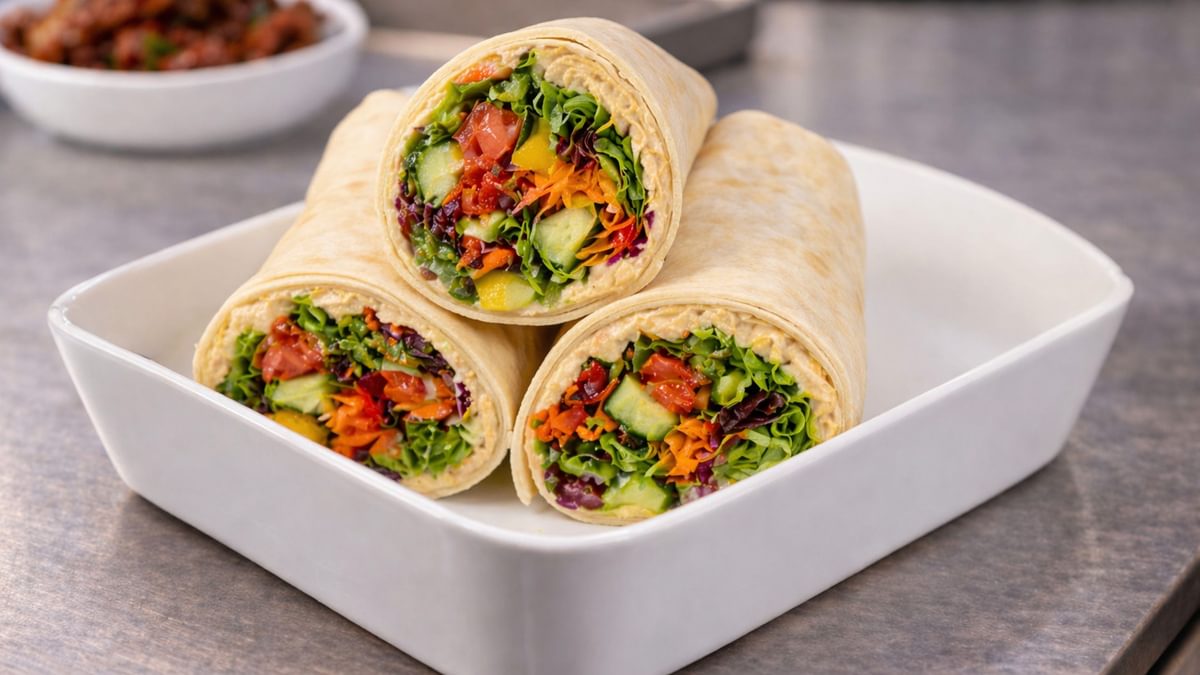 Wrap mit Hummus und Gemuse