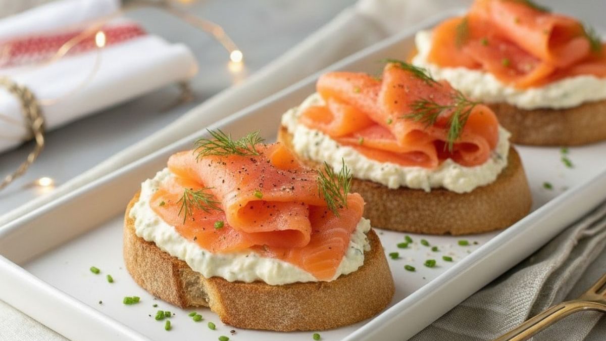 Canapés mit Räucherlachs