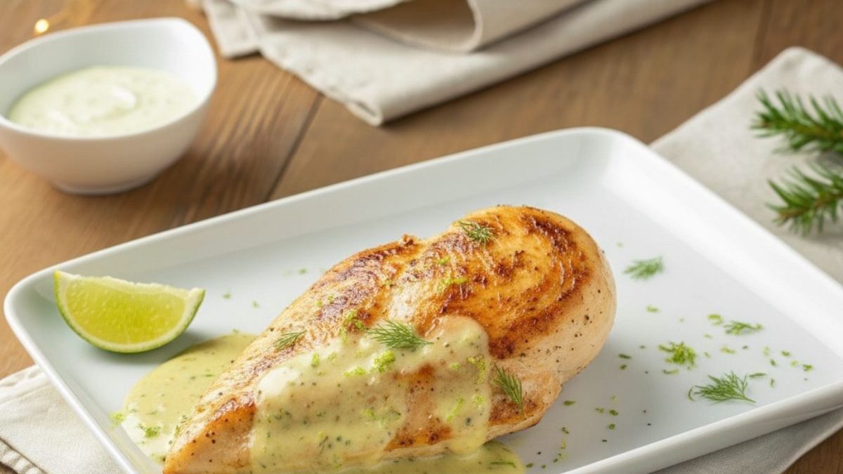 Hähnchenbrustfilet mit Limetten-Senf-Sauce