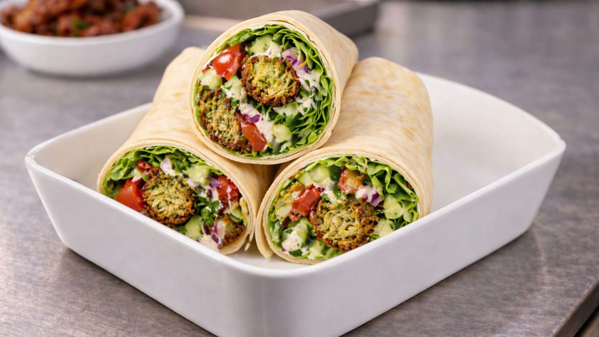 Falafel Garden Wrap mit Frischem Salat
