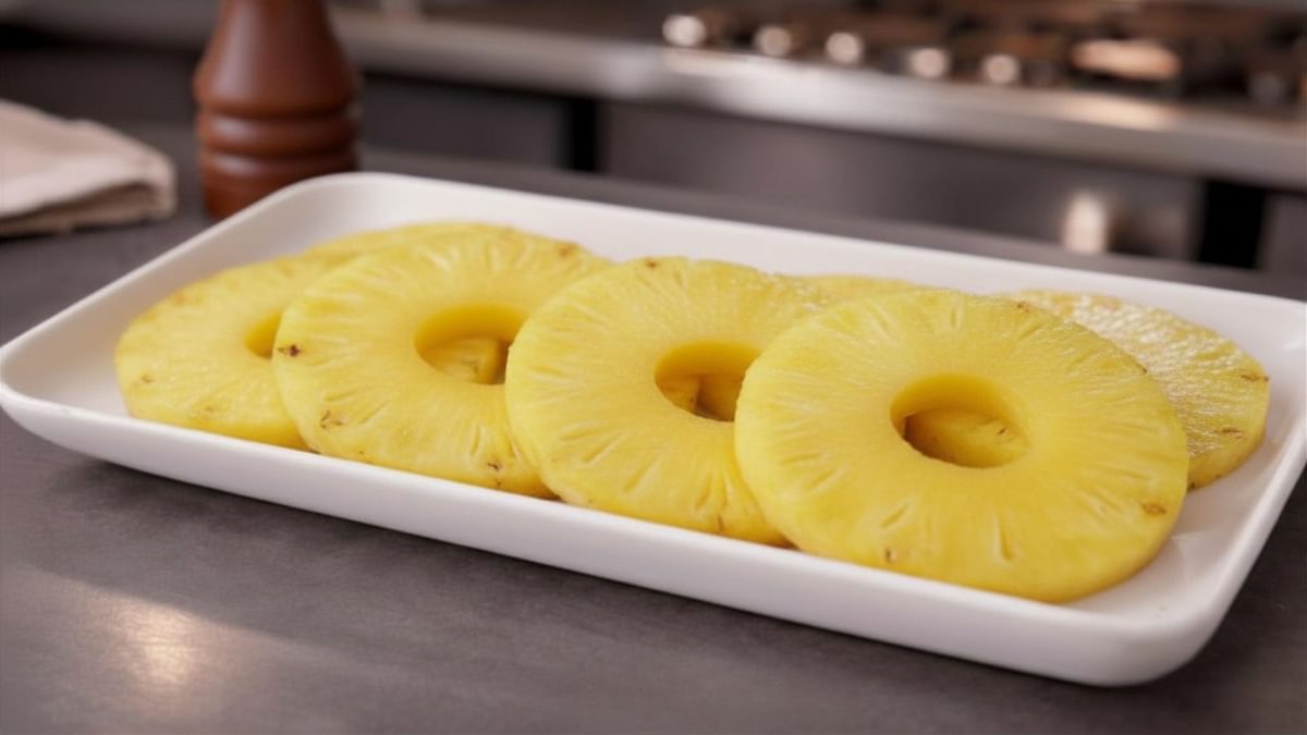 Gegrillte Ananas roh