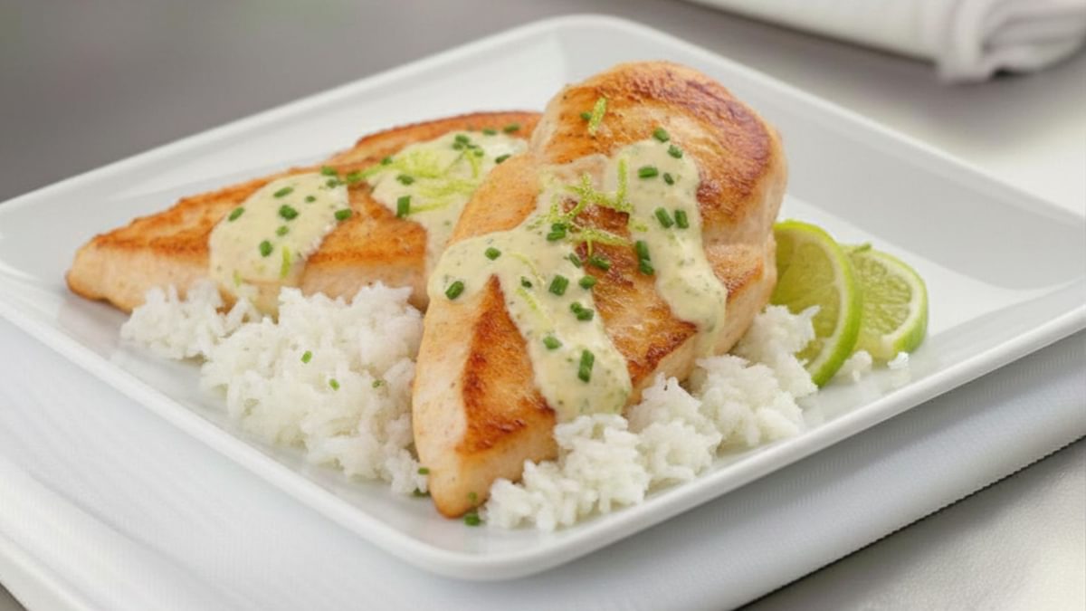 Hahnchenbrustfilet mit Limetten Senf Sauce