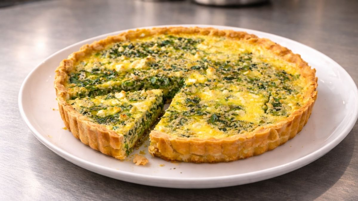 Hausgemachte Spinat-Quiche