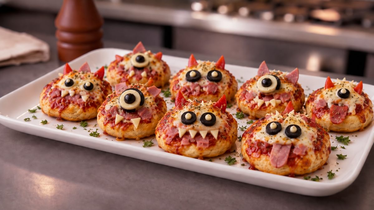 Monster Pizzabites mit Tomatensauce Schinken