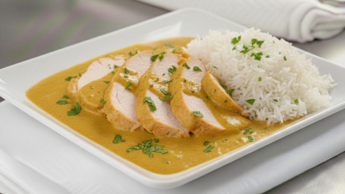 Putenbrust mit Curry-Rahmsauce