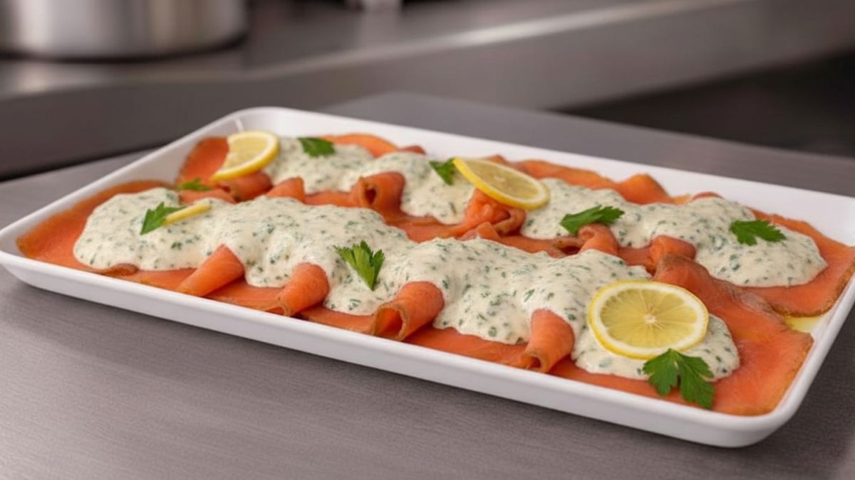 Räucherlachs mit Sahne-Meerrettich