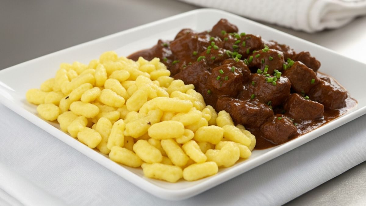 Rindergulasch mit Spätzle