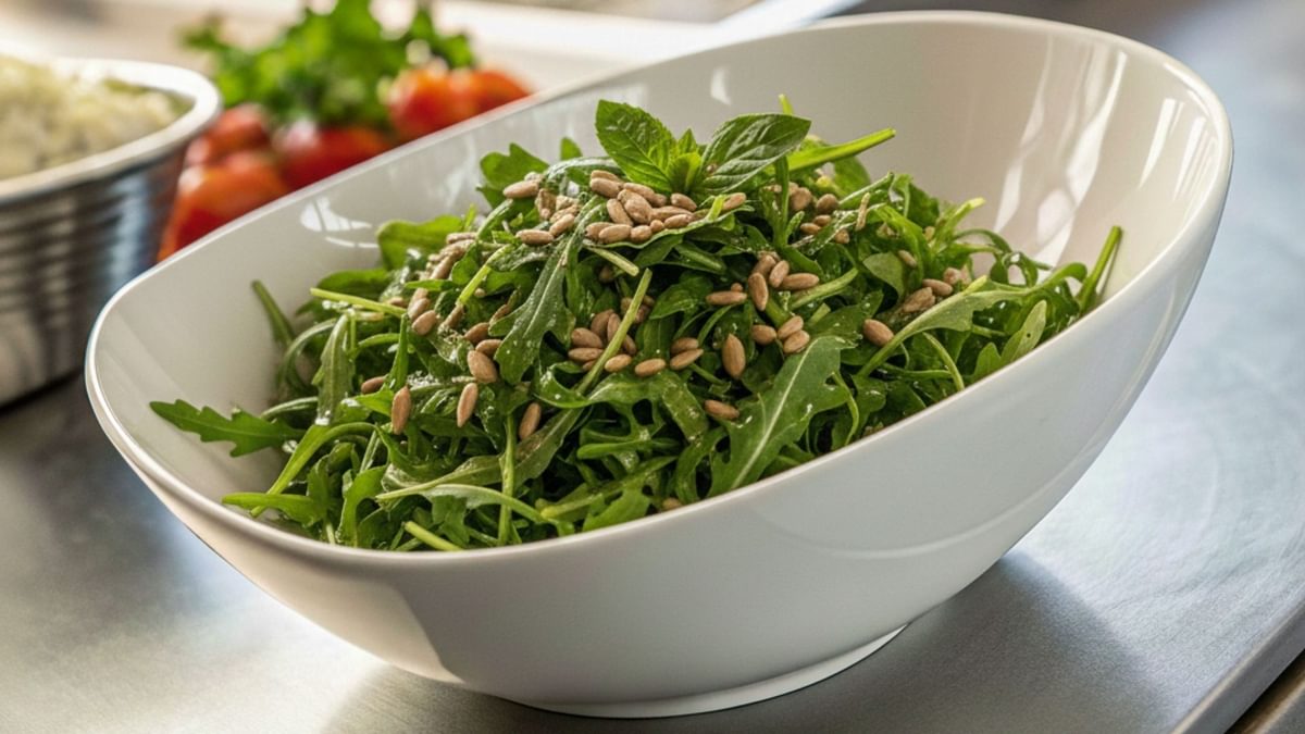 Rucola-Salat mit Sonnenblumenkernen