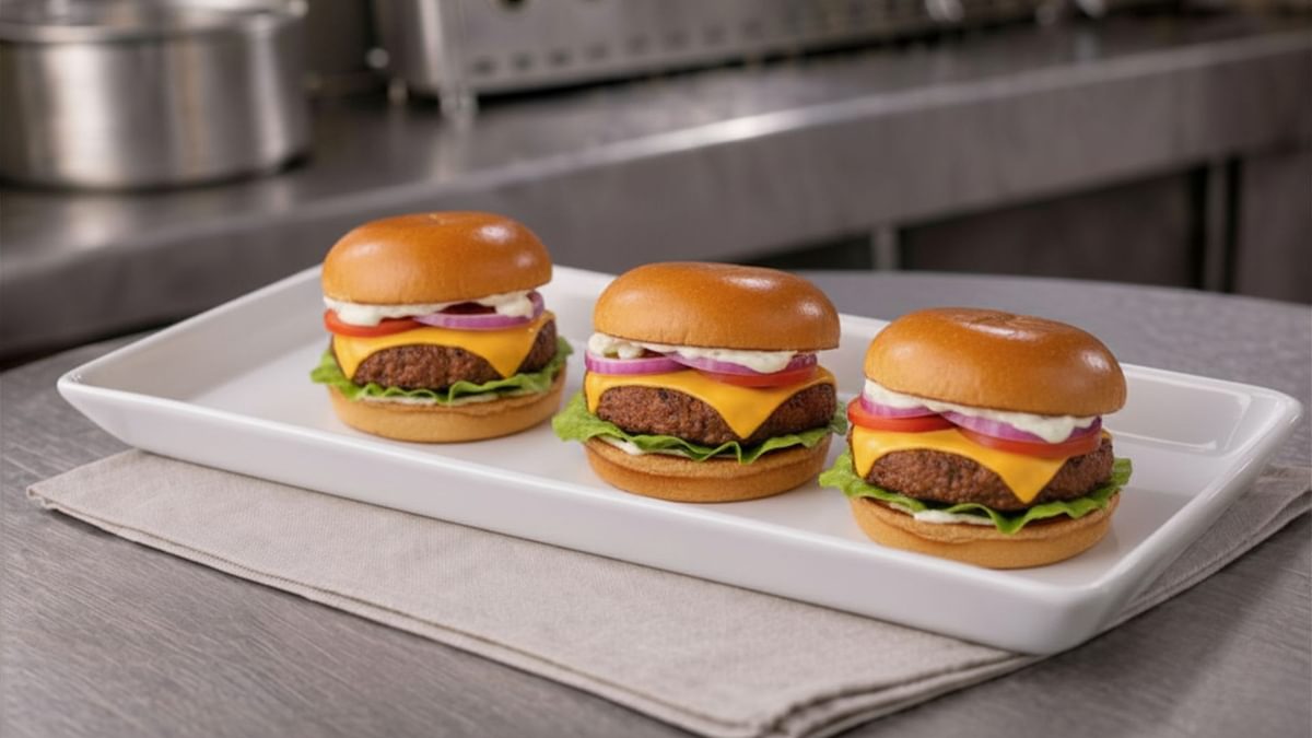 Veganer Mini-Cheeseburger