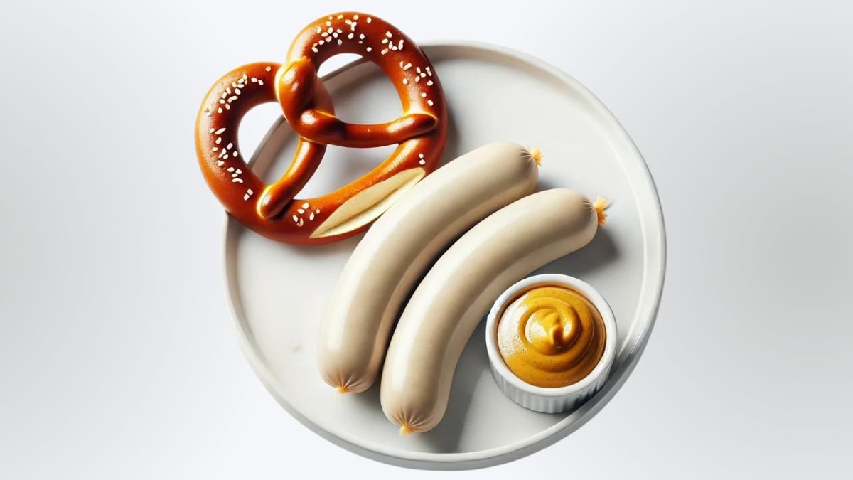 Weißwurst mit Brezel und süßem Senf