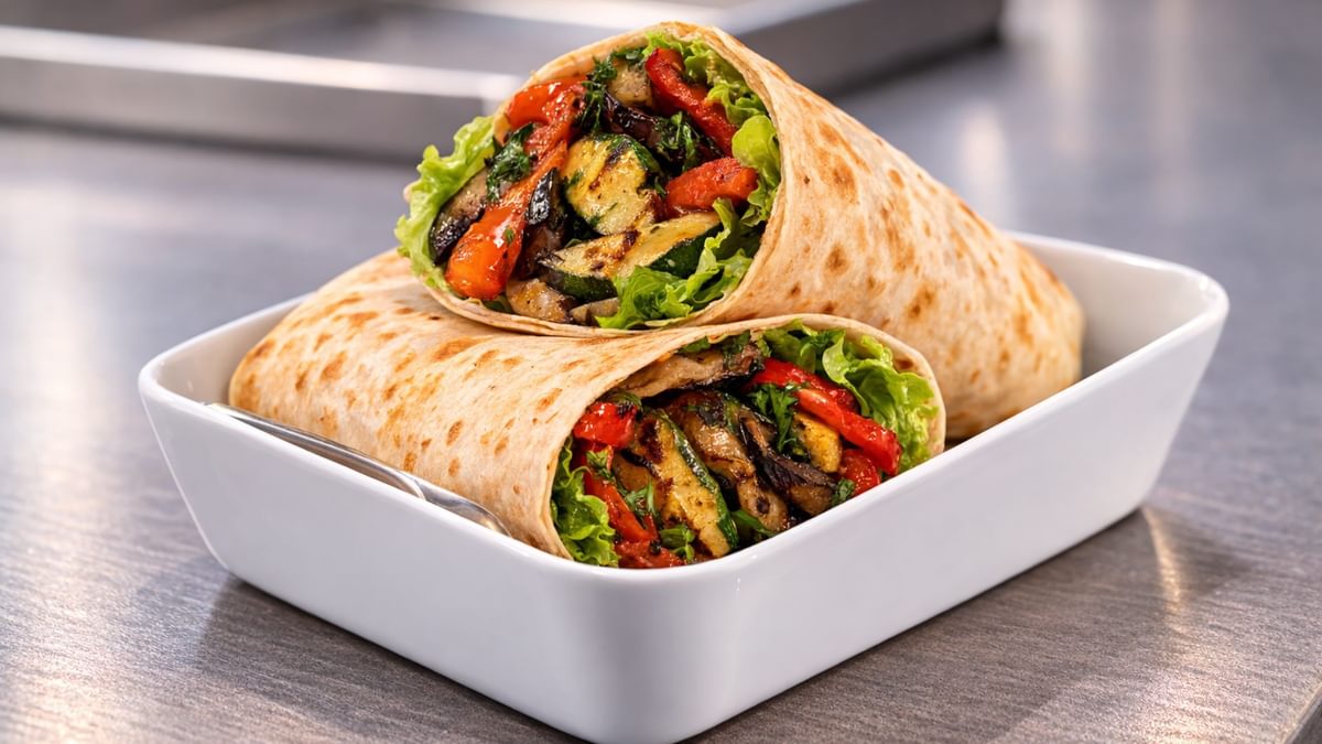 Mediterraner Grillgemüse-Wrap