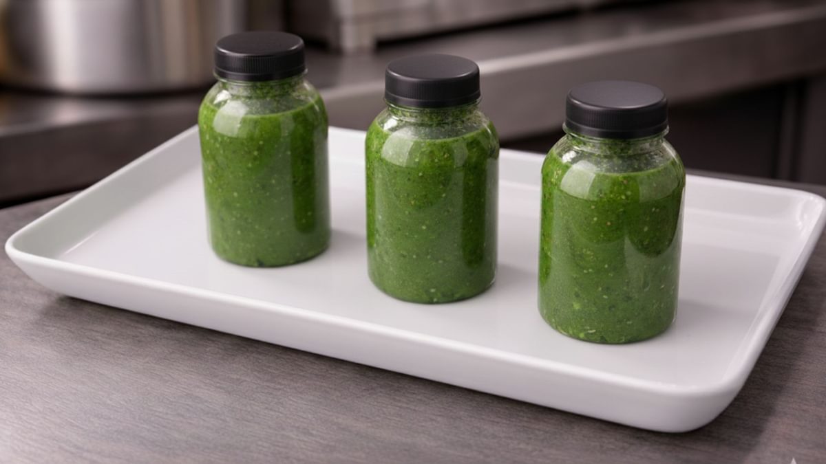 Grüne Detox Smoothie-Shots