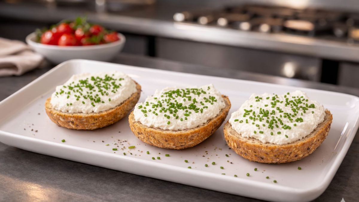 Frischkäse & Frischer Schnittlauch Brötchen