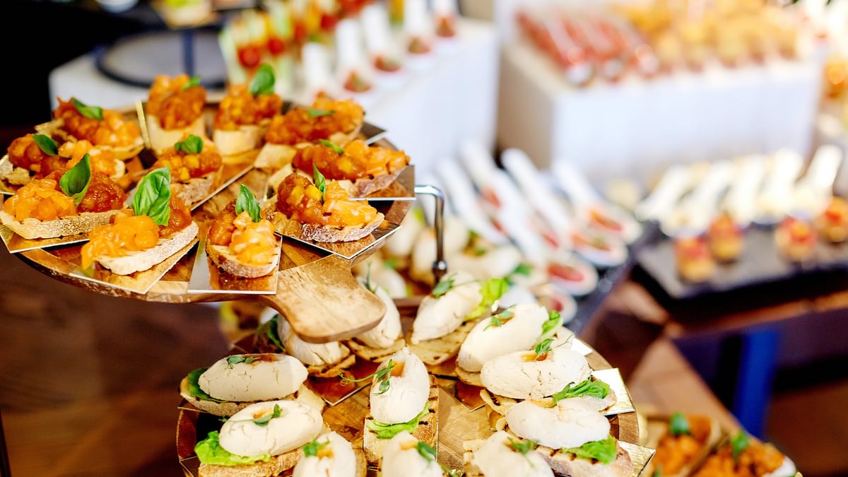 Party buffet with fingerfood