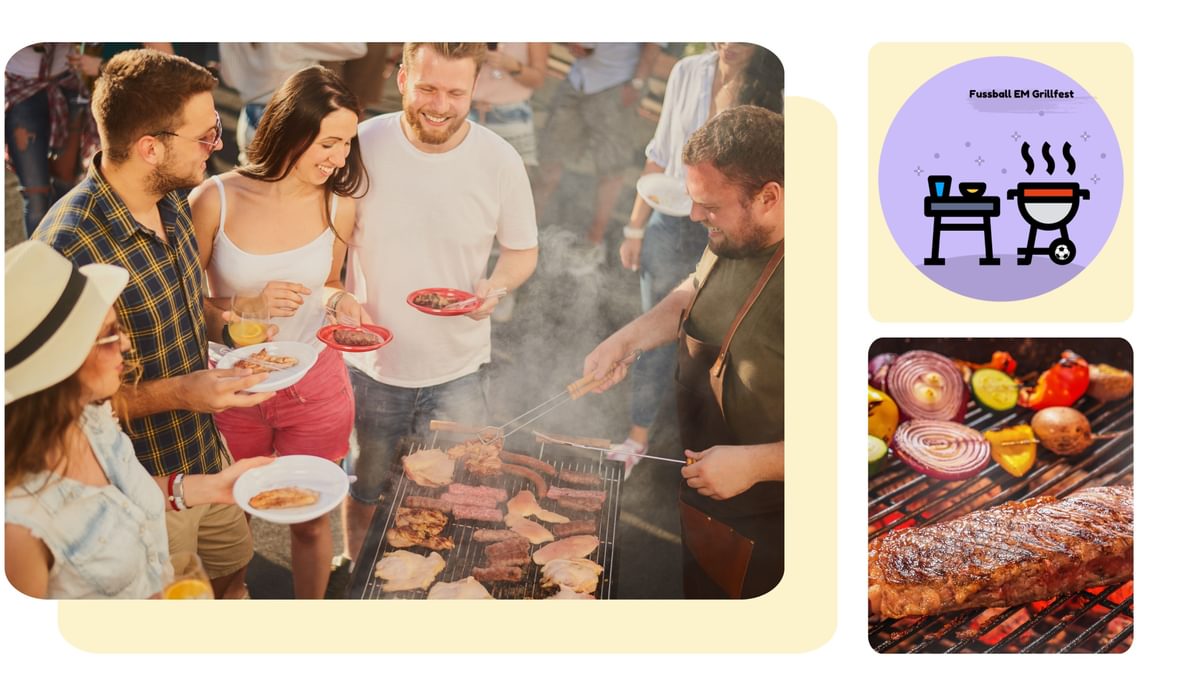 A collage showcasing MYMY BBQ menu