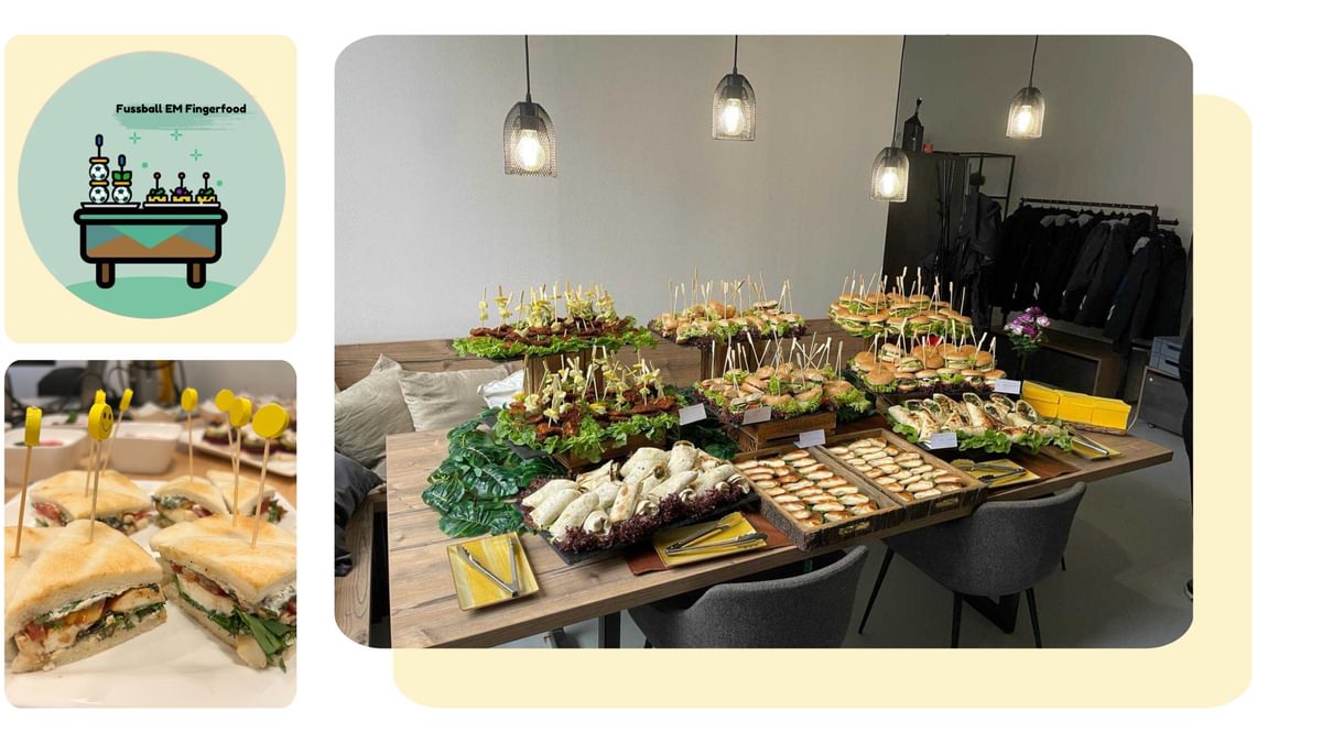 A collage showcasing MYMY fingerfood selection